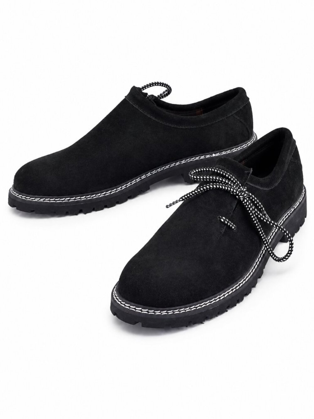 Men’s Bavarian Lederhosen Shoes Black German Oktoberfest Footwear Size 44